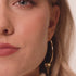 Haifischzahn-Creolen von Lauren Howe | 925er Sterlinggold Vermeil | Schwarzer Kristall